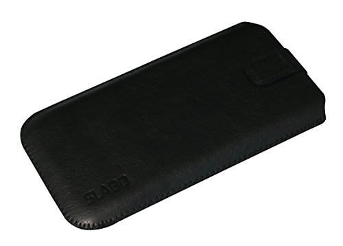 Slabo Cubierta Protectora para iPhone XS MAX | iPhone 11 Pro MAX Estuche de Bolsa Protectora con Cierre magnético Hecho de Cuero de PU - Negro | Black