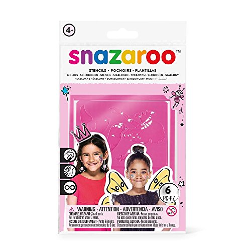 Snazaroo - Set de 6 plantillas de pintura facial, fantasía , color/modelo surtido