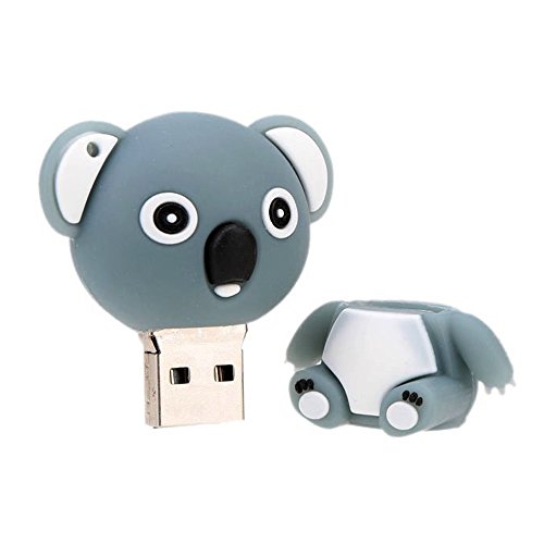 SODIAL(R) Tenga Shaped USB 2.0 Flash Disk Conducir Almacenamiento Memory Stick Pulgar Pen Drive Mini Dibujos Animados Animal Gris 32GB
