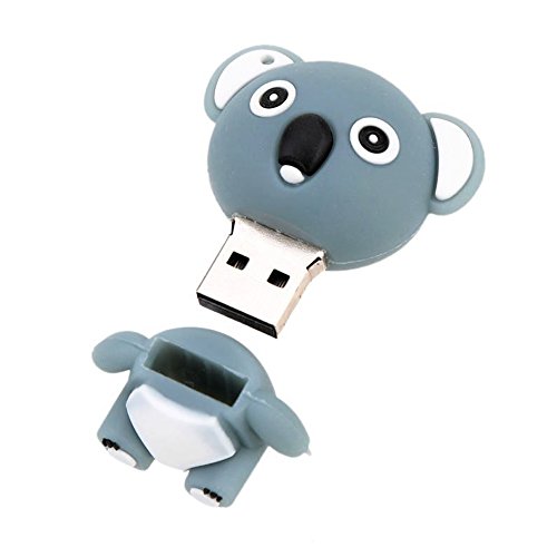 SODIAL(R) Tenga Shaped USB 2.0 Flash Disk Conducir Almacenamiento Memory Stick Pulgar Pen Drive Mini Dibujos Animados Animal Gris 32GB