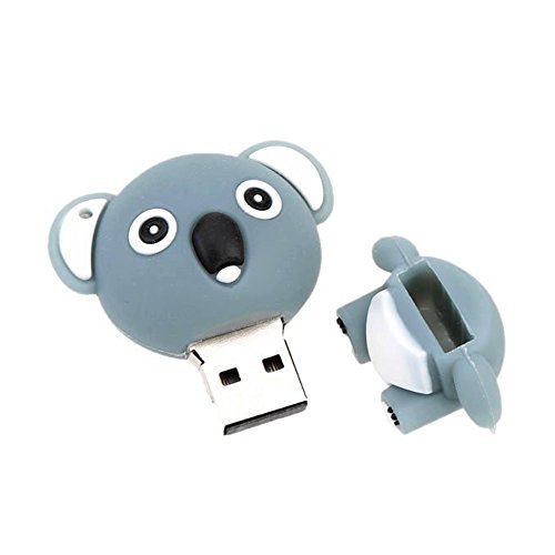 SODIAL(R) Tenga Shaped USB 2.0 Flash Disk Conducir Almacenamiento Memory Stick Pulgar Pen Drive Mini Dibujos Animados Animal Gris 32GB