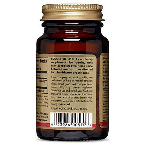 Solgar L-Carnitina Comprimidos de 500 mg - Envase de 30