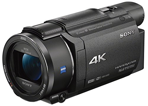 Sony Handycam FDR-AX53 - Videocámara (pantalla de 3", con grabación 4K Ultra HD, lente Zeiss Vario-Sonnar de 26,8 mm, zoom óptico de 20x)