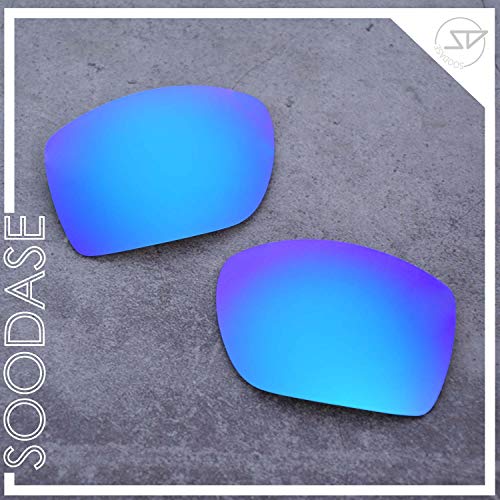 SOODASE Para Oakley Big Taco Gafas de sol Azul/Plata 2 Pares Lentes de repuesto polarizadas