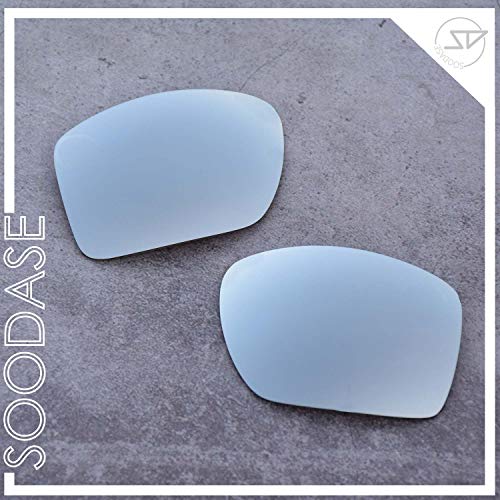 SOODASE Para Oakley Big Taco Gafas de sol Azul/Plata 2 Pares Lentes de repuesto polarizadas