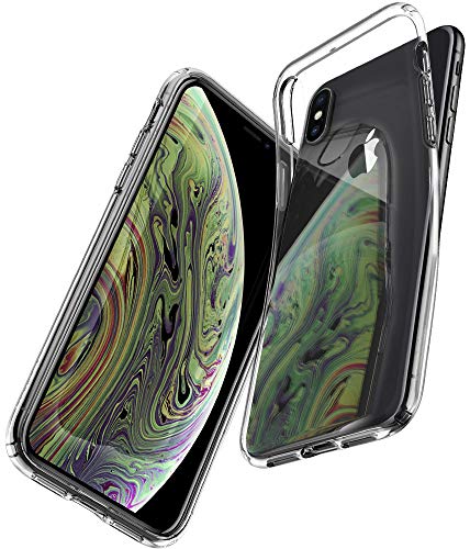 Spigen Funda Liquid Crystal Compatible con Apple iPhone XS/X (5.8"), Protección Delgada de Gel Silicona y claridad Premium de TPU - Transparente