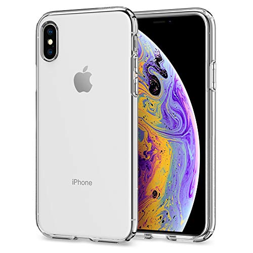 Spigen Funda Liquid Crystal Compatible con Apple iPhone XS/X (5.8"), Protección Delgada de Gel Silicona y claridad Premium de TPU - Transparente