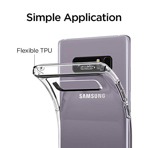 Spigen Funda Liquid Crystal Compatible con Samsung Galaxy Note 8 (2017), Protección Delgada de Gel Silicona y claridad Premium de TPU - Transparente