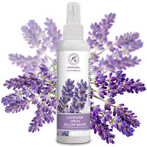 Spray de Almohada 250 ml - Spray de Aromaterapia de Lavanda - 100% Pura Aceite Esencial de Lavanda - Ideal para Yoga - Relajación - Sueño y Spray para Habitación - Natural Lavanda Pillow Mist