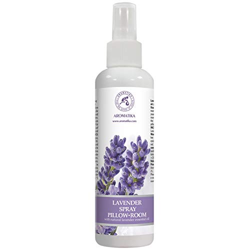 Spray de Almohada 250 ml - Spray de Aromaterapia de Lavanda - 100% Pura Aceite Esencial de Lavanda - Ideal para Yoga - Relajación - Sueño y Spray para Habitación - Natural Lavanda Pillow Mist