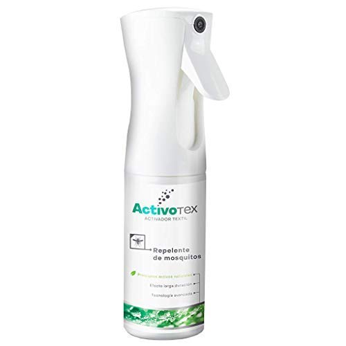 Spray repelente de mosquitos natural | Antimosquitos de larga duración contra picaduras para niños, adultos, perros. | Extracto Natural Citrodiol | Auyentador de mosquitos potente | ACTIVOTEX (185ml)