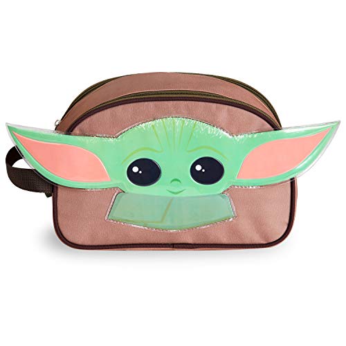 Star Wars Neceser Niño, Bolsa Aseo Niño de Baby Yoda Con Diseño Orejas 3D, Neceser Niño Colegio Viaje, Merchandising Oficial Regalos Para Niños y Chicos Adolescentes