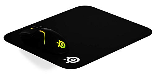 SteelSeries QcK Mini, Alfombrilla de Ratón de Juego, 250 mm x 210 mm (Tela, Base de Caucho, Compatible con Ratón Láser y óptico), Negro