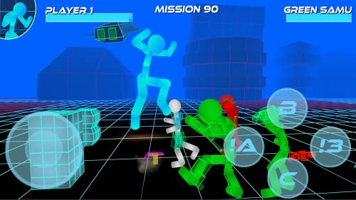 Stickman Neon Warriors: Street Fighting