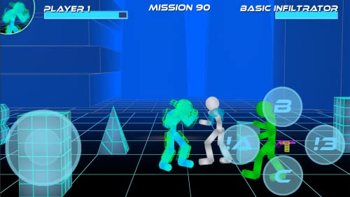 Stickman Neon Warriors: Street Fighting