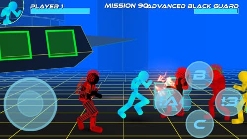 Stickman Neon Warriors: Street Fighting