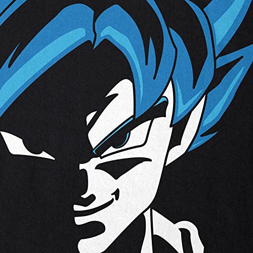 style3 Super Goku Blue God Modo Camiseta para Hombre T-Shirt, Talla:XL;Color:Nero