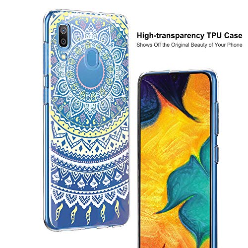 Suhctup Funda Compatible con Samsung Galaxy A6 Plus 2018 Transparente,Silicona TPU Gel Carcasa Dibujos Flor Crystal Suave Bumper Ultra Delgado [Soporte Carga Inalámbrica] Antigolpes Case Cover,Lace 5