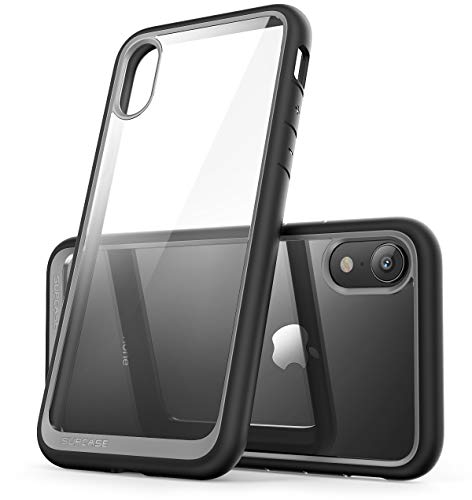 SupCase Funda iPhone XR [Unicorn Beetle Style] Delgada Carcasa Transparente Case para Apple iPhone xr 2018 - Negro