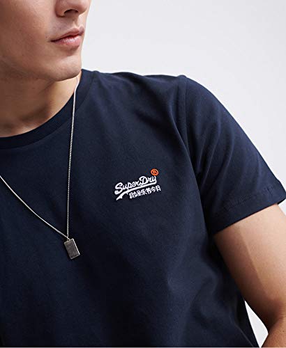 Superdry Orange Label Vntge Emb S/S tee Camiseta, Azul (Eclipse Navy 98T), Small para Hombre