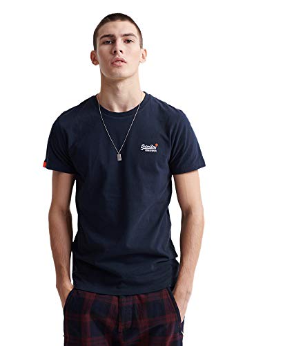 Superdry Orange Label Vntge Emb S/S tee Camiseta, Azul (Eclipse Navy 98T), Small para Hombre