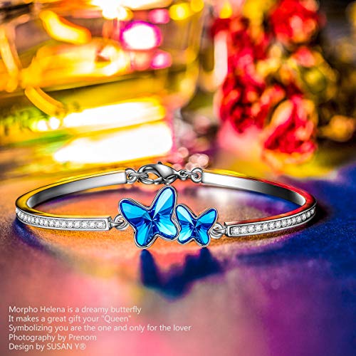 Susan Y Regalos día de la Madre sueño de Mariposa Pulsera Mujer Swarovski Cristales Esposa Hija Joyas para niñas Madre Aniversario su Ella día de San valentín