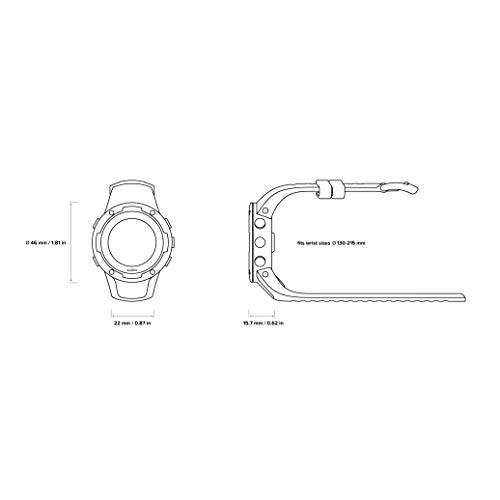 Suunto 5 Reloj deportivo GPS ligero y compacto, Seguimiento 24/7 de actividad física, Medición del ritmo cardiaco en la muñeca