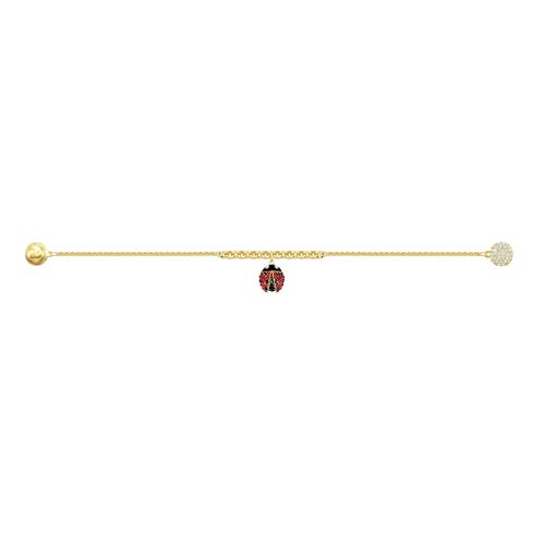 Swarovski Remix Collection Ladybug Strand, Multicolor, Baño en Tono Oro