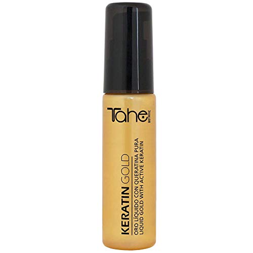 Tahe Keratin Gold Oro líquido con Queratina Pura, Células Madre Vegetales Activas y Aceite de Argán, 30 ml