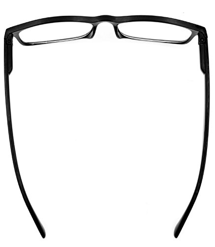 TBOC Gafas de Lectura Presbicia Vista Cansada - (Pack 4 Unidades) Graduadas +1.50 Dioptrías Montura de Pasta Negra Diseño Moda Hombre Mujer Unisex Lentes de Aumento Leer Ver Cerca