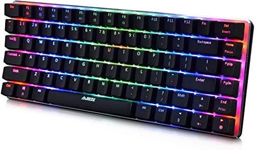 Teclado mecánico AK33 de Lexon Tech, Teclado para Juegos con Cable USB con retroiluminación LED Azul, Teclado compactos de 82 Teclas, interruptores Azul Negro, mecanógrafos y Jugadores de Juegos