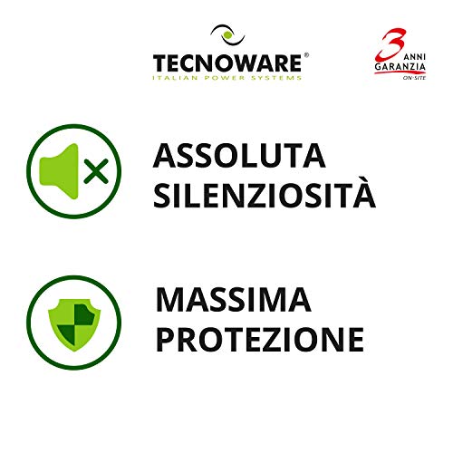 Tecnoware Sistema de alimentación ininterrumpida SAI Era Plus 750 con 2 Salidas Schuko, Potencia de 750 VA, Autonomía de Hasta 40 Minutos con Módem Router WiFi o 10 Minutos con PC, Estabilización AVR