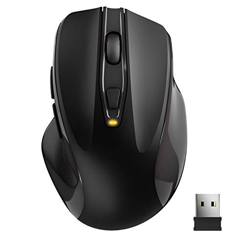 TedGem Raton Inalámbrico Portatil, 2.4G Raton Inalambrico Mouse con Receptor USB Nano para PC/Windows/Mac