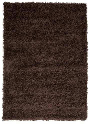 The Rug House Stockholm - Alfombra Suave de Pelo Grueso, Color marrón Chocolate, marrón, 110_x_160_cm