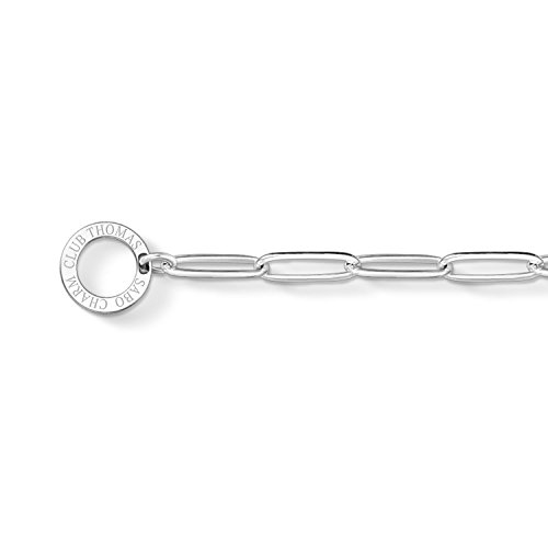 Thomas Sabo - Pulsera con abalorios de Mujer, Plata de Ley 925, Plateado, 17 cm