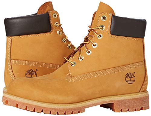 Timberland 6-Inch Premium Boot, Botas para Hombre, Amarillo (Wheat Nubuck), 43 EU