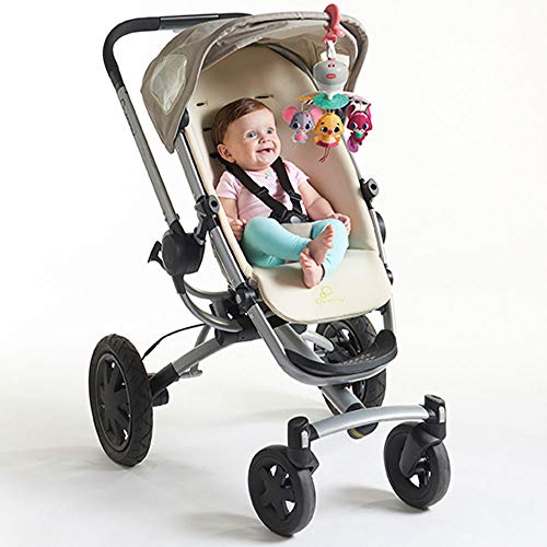 Tiny Love Take-Along Mobile Carrousel cuna rosa bebé y movil cochecito bebé 2 en 1, Acople universal, 30 minutos de musica 5 melodías, Tiny Princess Tales