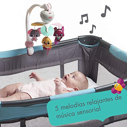 Tiny Love Take-Along Mobile Carrousel cuna rosa bebé y movil cochecito bebé 2 en 1, Acople universal, 30 minutos de musica 5 melodías, Tiny Princess Tales