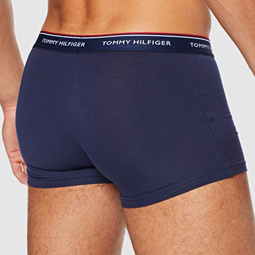 Tommy Hilfiger 3p Trunk Bóxer, Azul (Peacoat-Pt 409), X-Large (Pack de 3) para Hombre