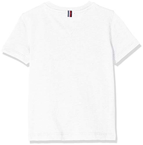 Tommy Hilfiger Boys Basic Vn Knit S/s Camiseta, Blanco (Bright White 123), 176 (Talla del Fabricante: 16) para Niños