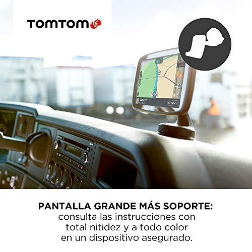 TomTom GO Professional 6250, Navegación Profesional para Vehículos Grandes, Tomtom Traffic a traves de SIM, 6 pulgadas, Negro