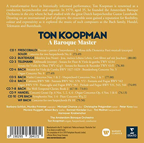 Ton Koopman - A Baroque Master (10 CD) -Varios -The Amsterdam Baroque Orchestra- Hannover Knabenchor -Ton Koopman