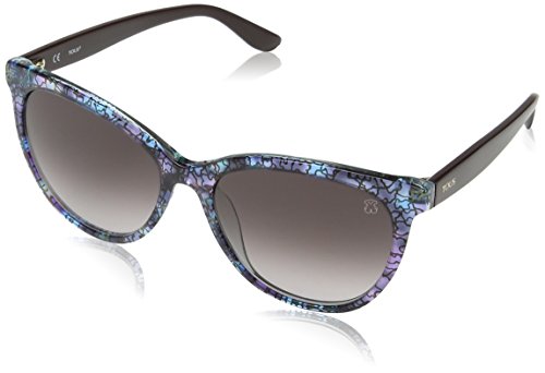 TOUS Mujer STOA03 Gafas de sol, Multicolor (Transp.Pink/Light Blue Havana)