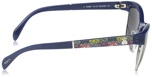 TOUS STO907-5701EG Gafas de Sol, Blue/Grey, 57 para Mujer