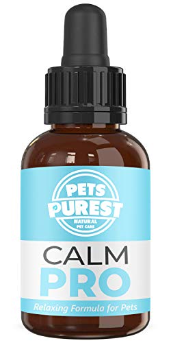 Tranquilizante Para Perros Alivia la Ansiedad Calm PRO 100% Natural Pets Purest para Perros Gatos Caballos Conejos Aves Alivia el Estrés y Ansiedad Jaulas, Ruidos Fuertes, Fuegos Artificiales 50ml