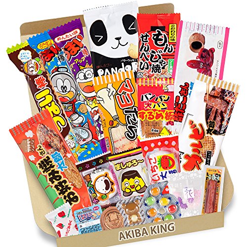 Trial Prueba japonesa Candy Dagashi snack Box 20pcs con adhesivo AKIBA KING