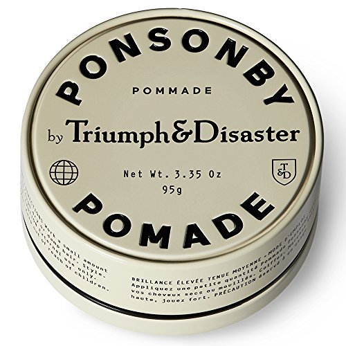 Triumph & Disaster Ponsonby Pomade 3.35oz – Medium Hold Non-Greasy High-Shine Petroleum-Free Hair Pomade with Nourishing Dragon͛s Blood, Harakeke, and Argan Oil