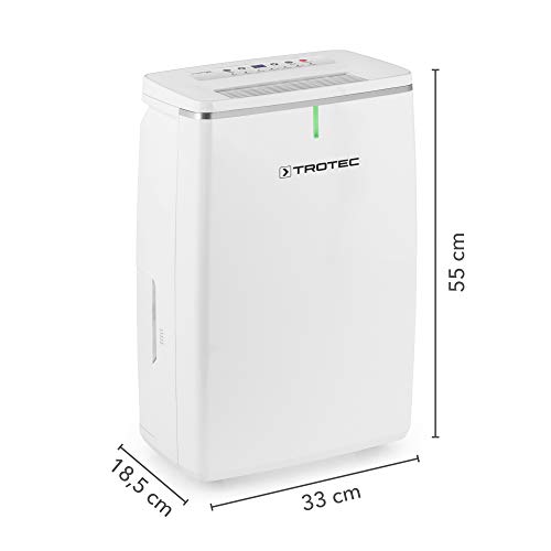 Trotec TTK 53 E - Deshumidificador de 16 litros/24h para habitaciones de hasta 31 m²