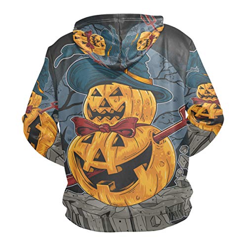 Truco De Calabaza De Halloween Sudadera con Capucha para Hombre Mujer 3D Impresión Hoodies Mangas Largas Sweatshirt Sweat Sudaderas Pullover