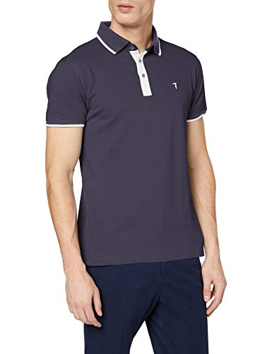 Trussardi Jeans by Trussardi Polo Piquet Pure Cotton Regul, Azul (Navy Blue U290), Medium para Hombre